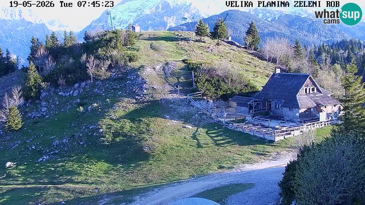 Zeleni Rob | Webcam en vivo Velika Planina