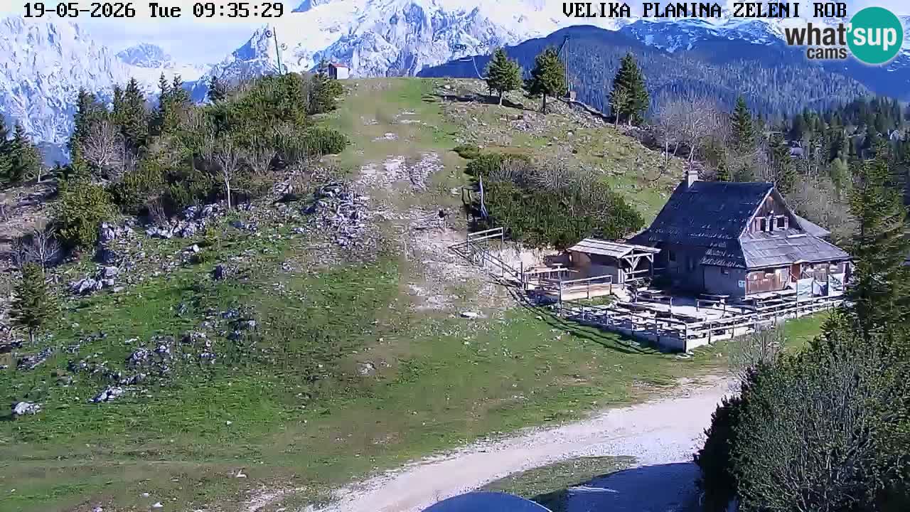 Zeleni Rob – kamera v živo | Velika Planina