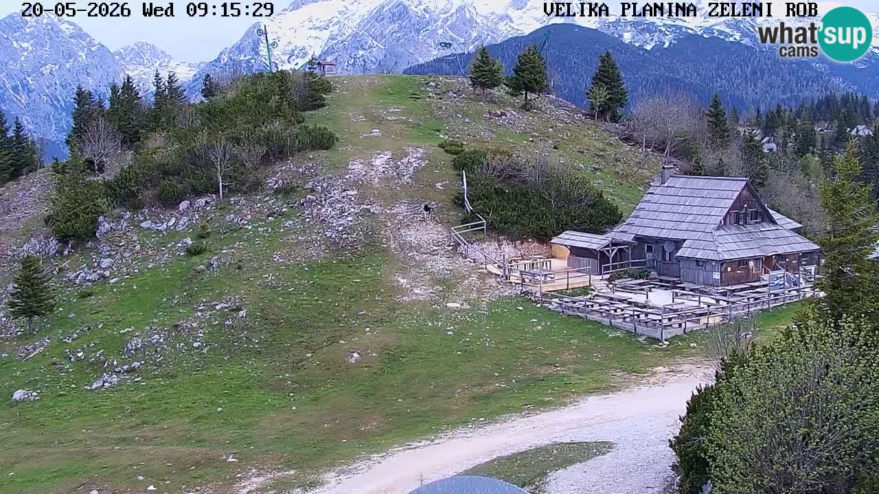 Zeleni Rob | Webcam en vivo Velika Planina