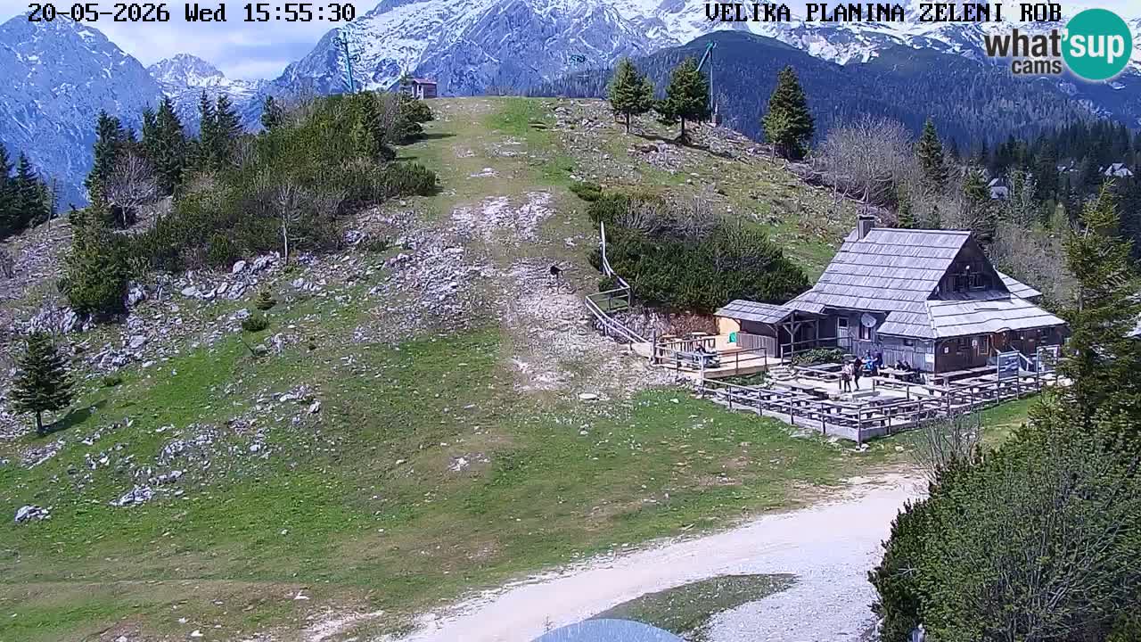 Zeleni Rob – kamera v živo | Velika Planina