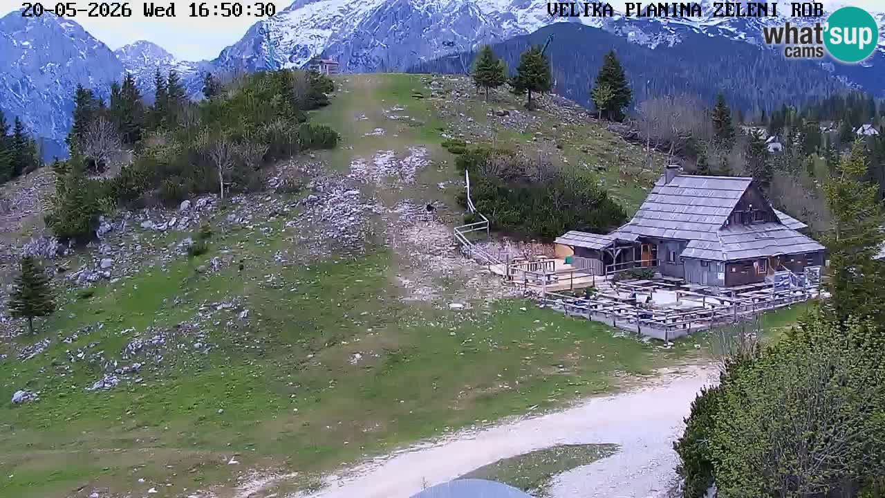Zeleni Rob – kamera v živo | Velika Planina