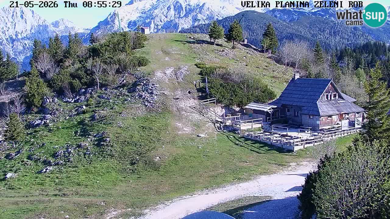 Zeleni Rob – kamera v živo | Velika Planina