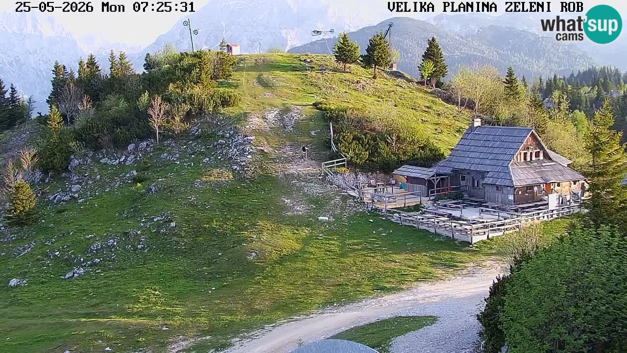 Zeleni Rob – kamera v živo | Velika Planina