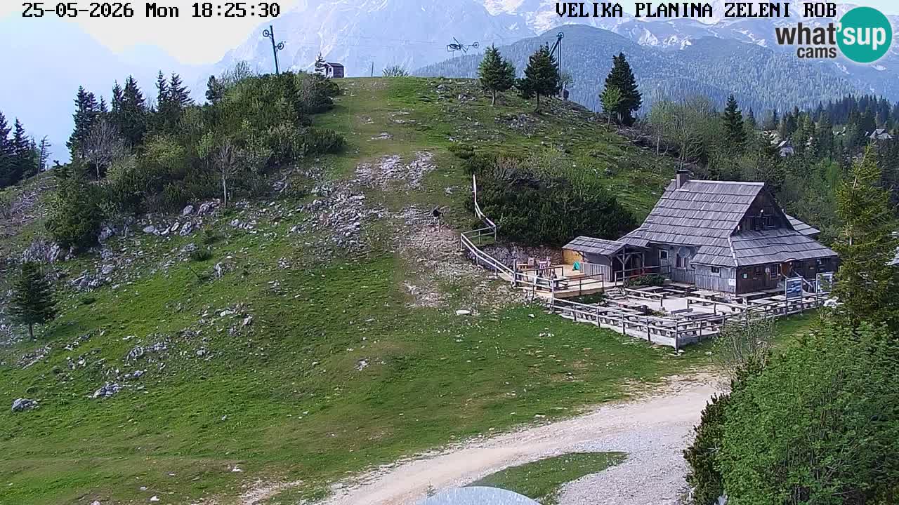 Zeleni Rob – kamera v živo | Velika Planina