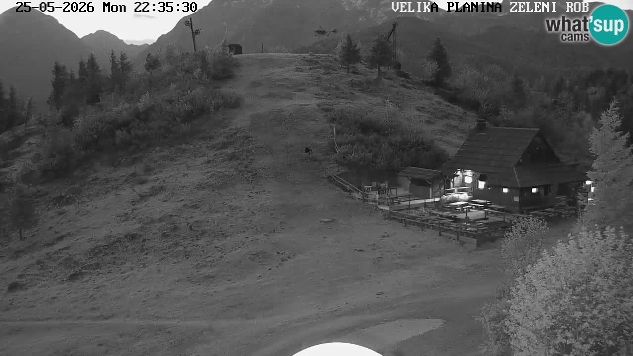 Zeleni Rob – kamera v živo | Velika Planina