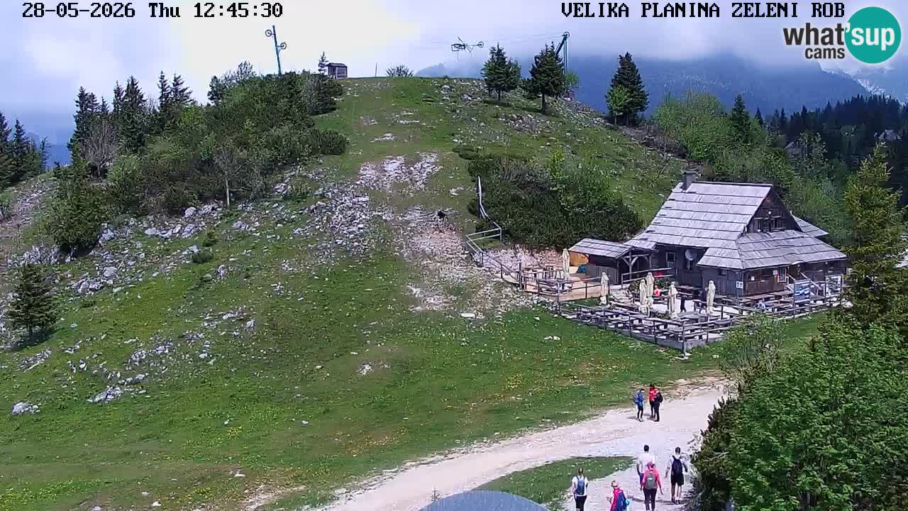 Zeleni Rob – kamera v živo | Velika Planina