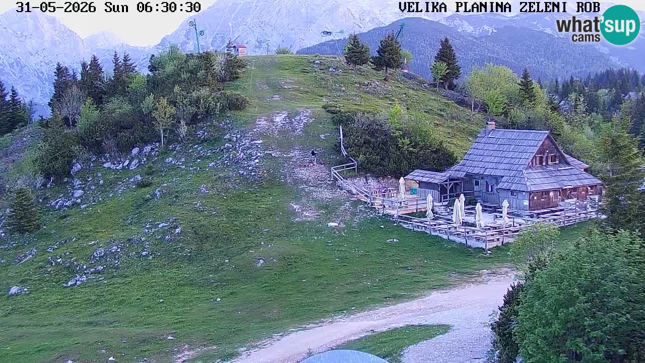 Zeleni Rob – kamera v živo | Velika Planina