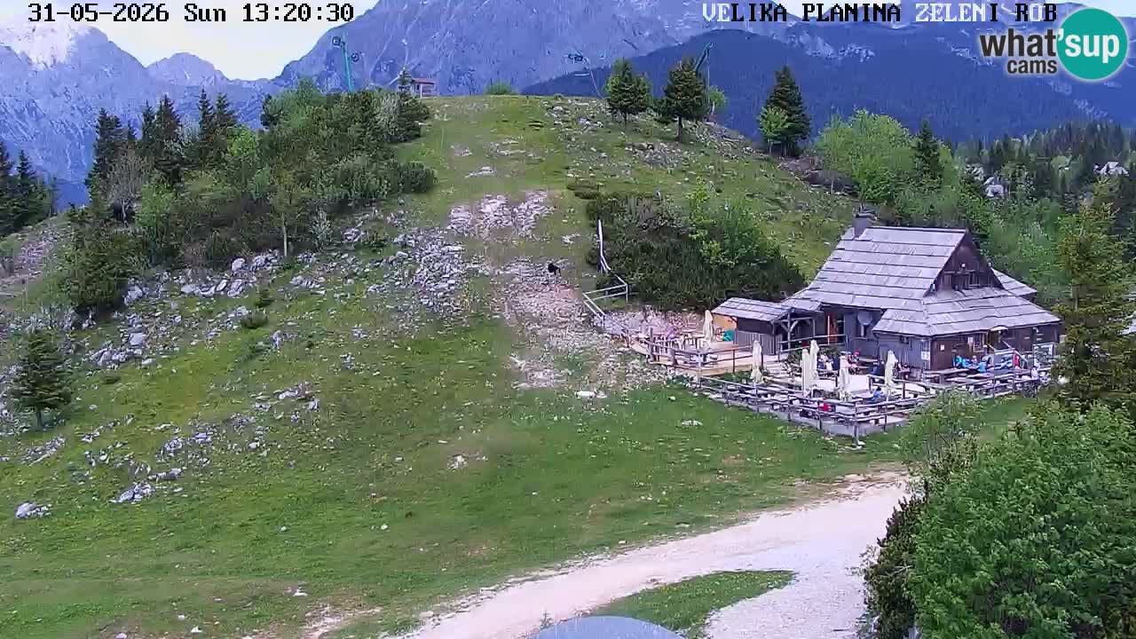 Zeleni Rob – kamera v živo | Velika Planina