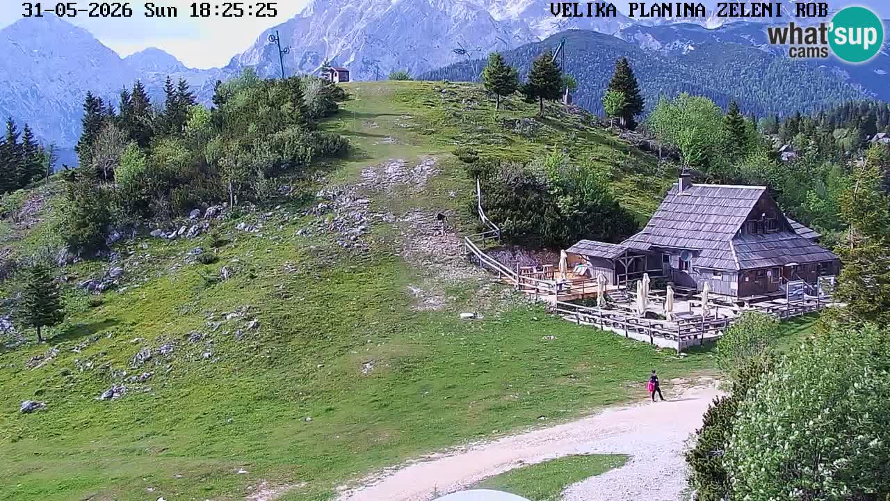 Zeleni Rob – kamera v živo | Velika Planina