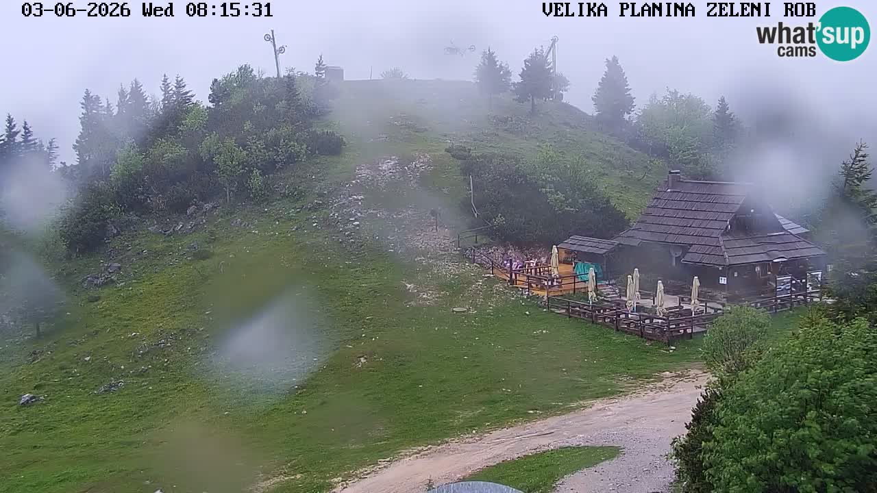 Zeleni Rob – kamera v živo | Velika Planina