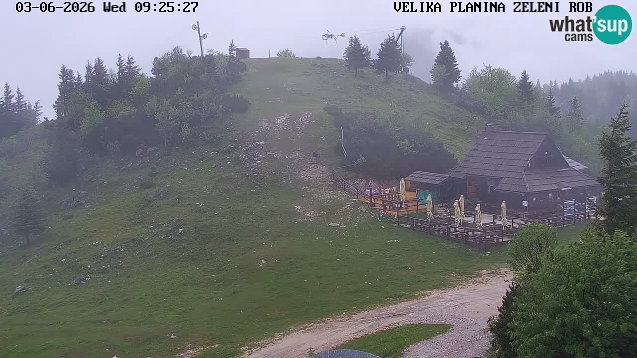 Zeleni Rob – kamera v živo | Velika Planina
