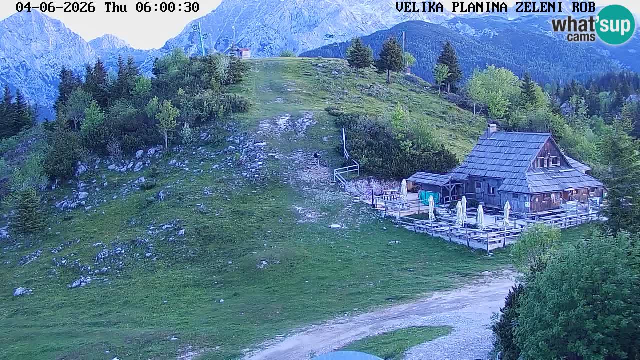 Zeleni Rob | Webcam en vivo Velika Planina