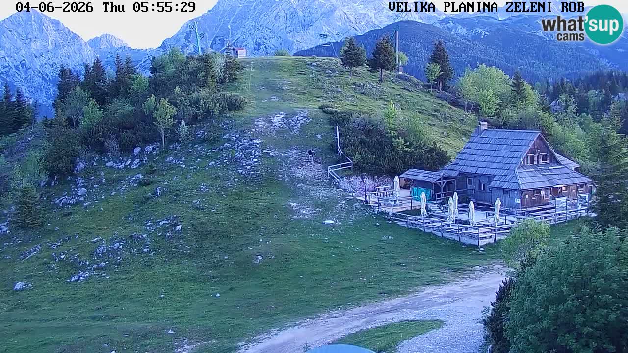 Zeleni Rob – kamera v živo | Velika Planina