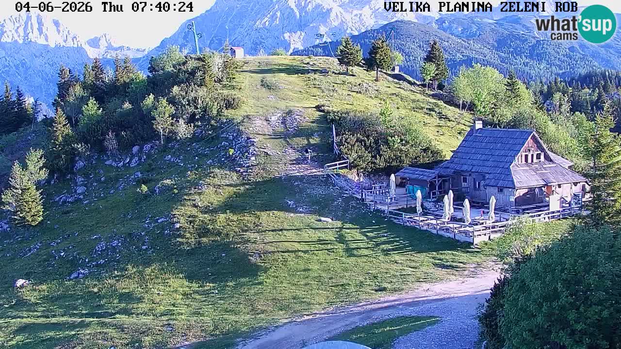 Zeleni Rob – kamera v živo | Velika Planina