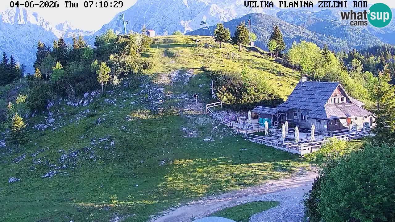Zeleni Rob – kamera v živo | Velika Planina