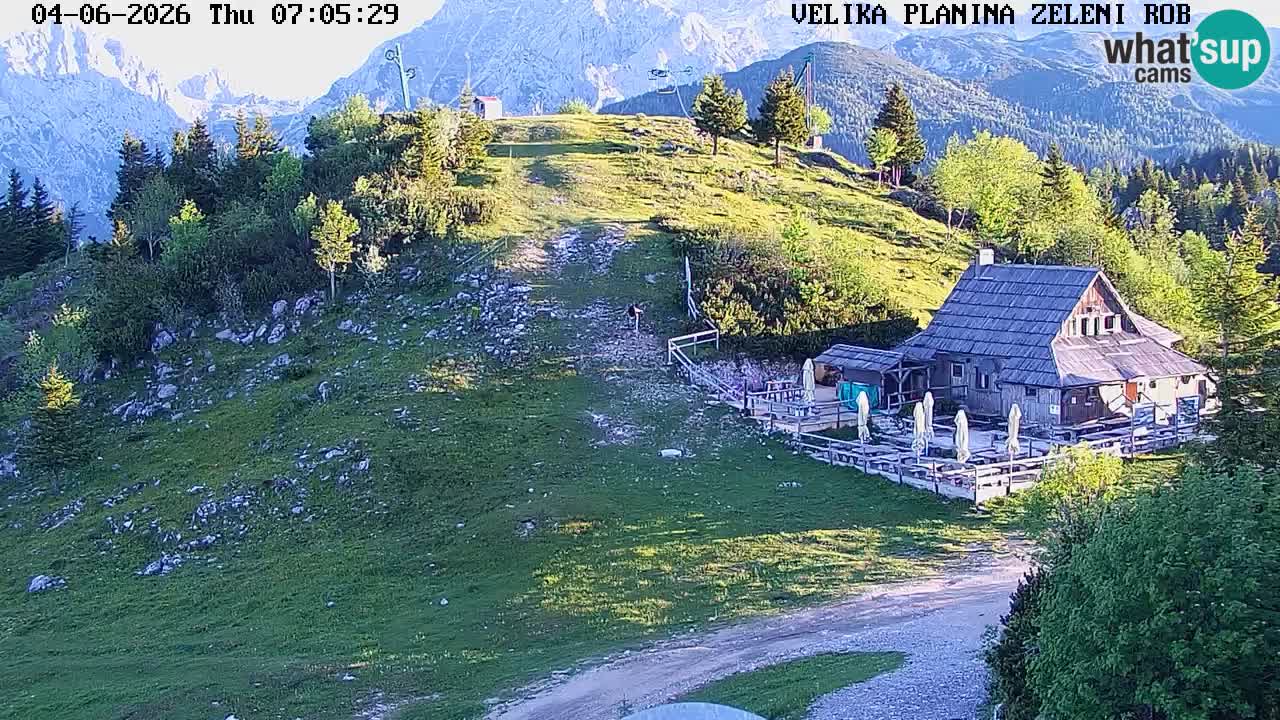 Zeleni Rob – kamera v živo | Velika Planina