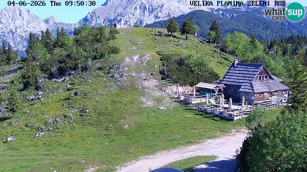 Zeleni Rob – kamera v živo | Velika Planina