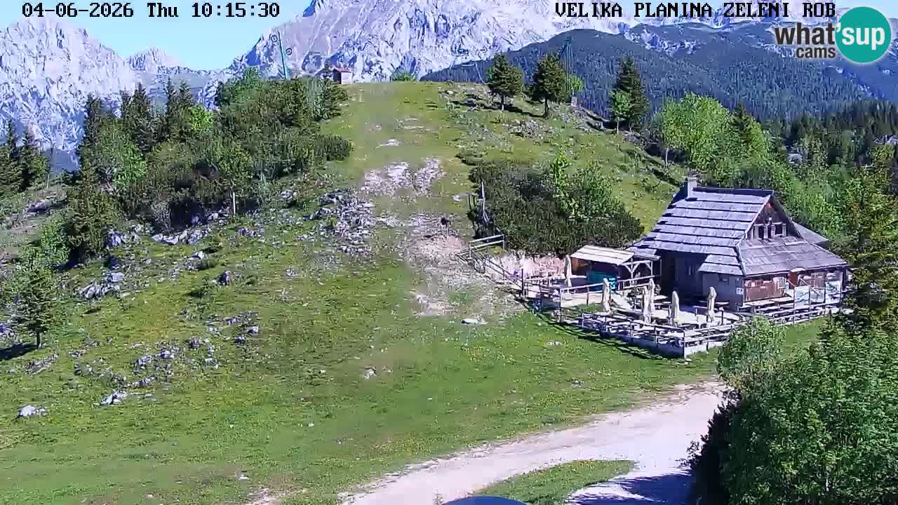 Zeleni Rob | Webcam en vivo Velika Planina