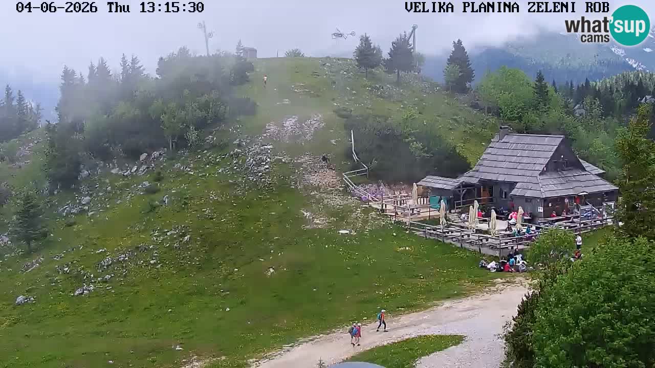 Zeleni Rob | Webcam en vivo Velika Planina