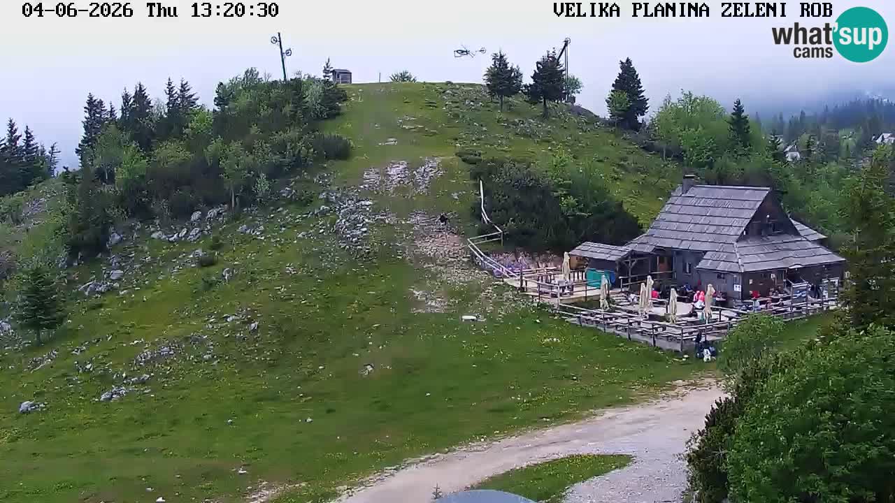 Zeleni Rob – kamera v živo | Velika Planina