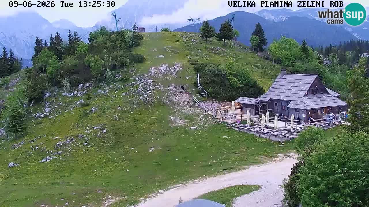 Zeleni Rob | Webcam en vivo Velika Planina