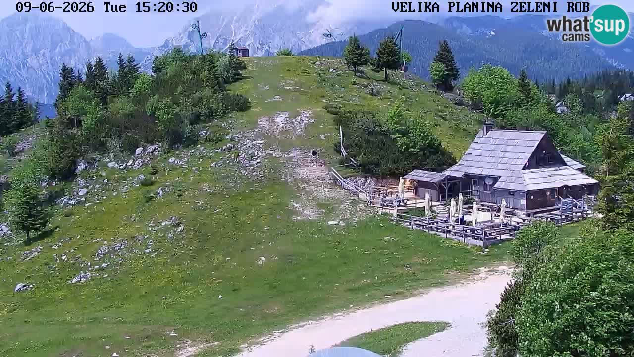 Zeleni Rob | Webcam en vivo Velika Planina