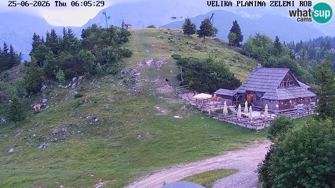 Zeleni Rob – kamera v živo | Velika Planina