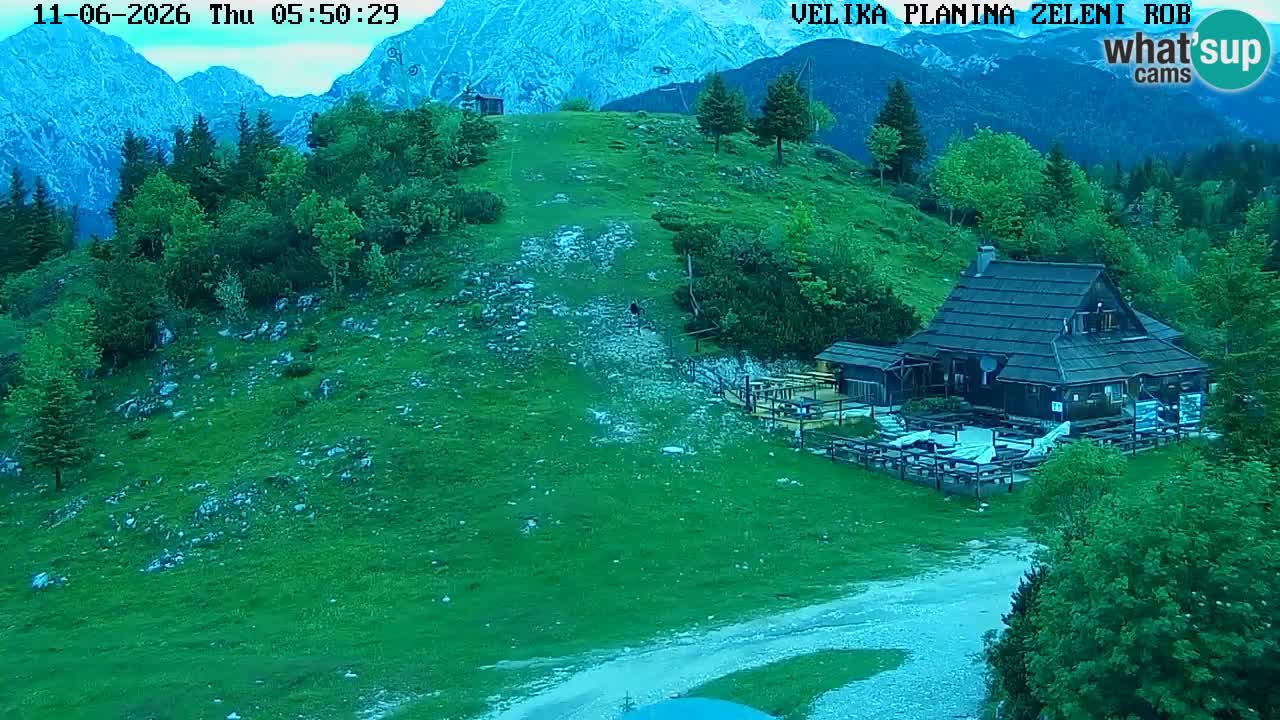 Zeleni Rob – kamera v živo | Velika Planina