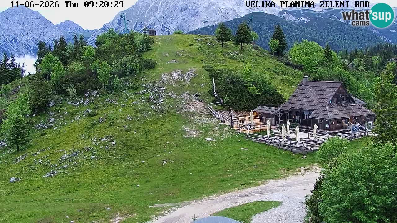 Zeleni Rob | Webcam en vivo Velika Planina