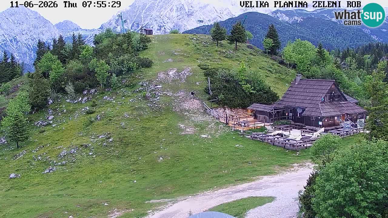 Zeleni Rob – kamera v živo | Velika Planina