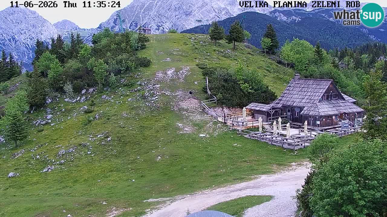 Zeleni Rob | Webcam en vivo Velika Planina