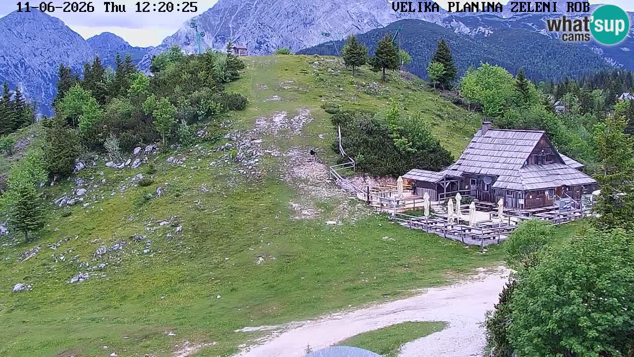 Zeleni Rob | Webcam en vivo Velika Planina