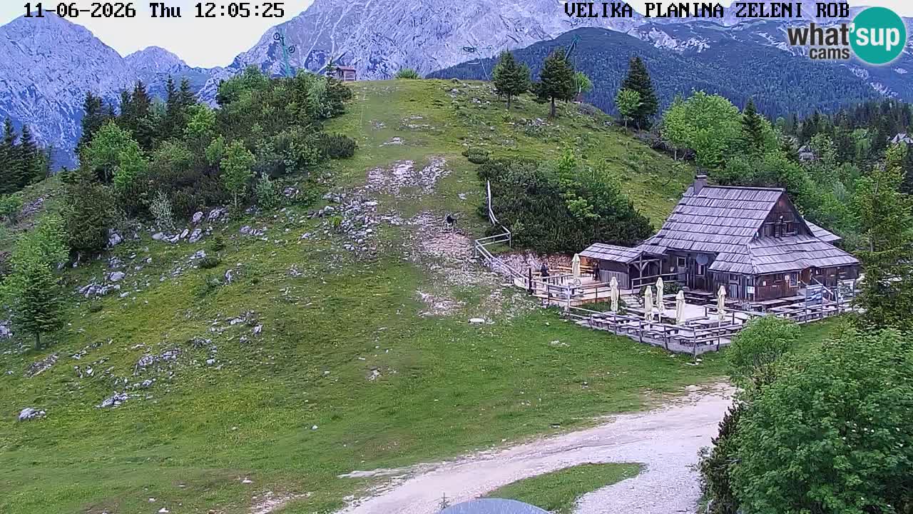 Zeleni Rob – kamera v živo | Velika Planina