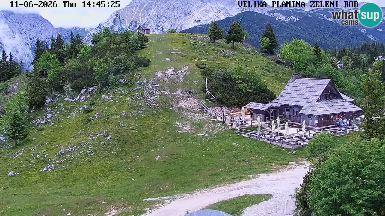 Zeleni Rob – kamera v živo | Velika Planina