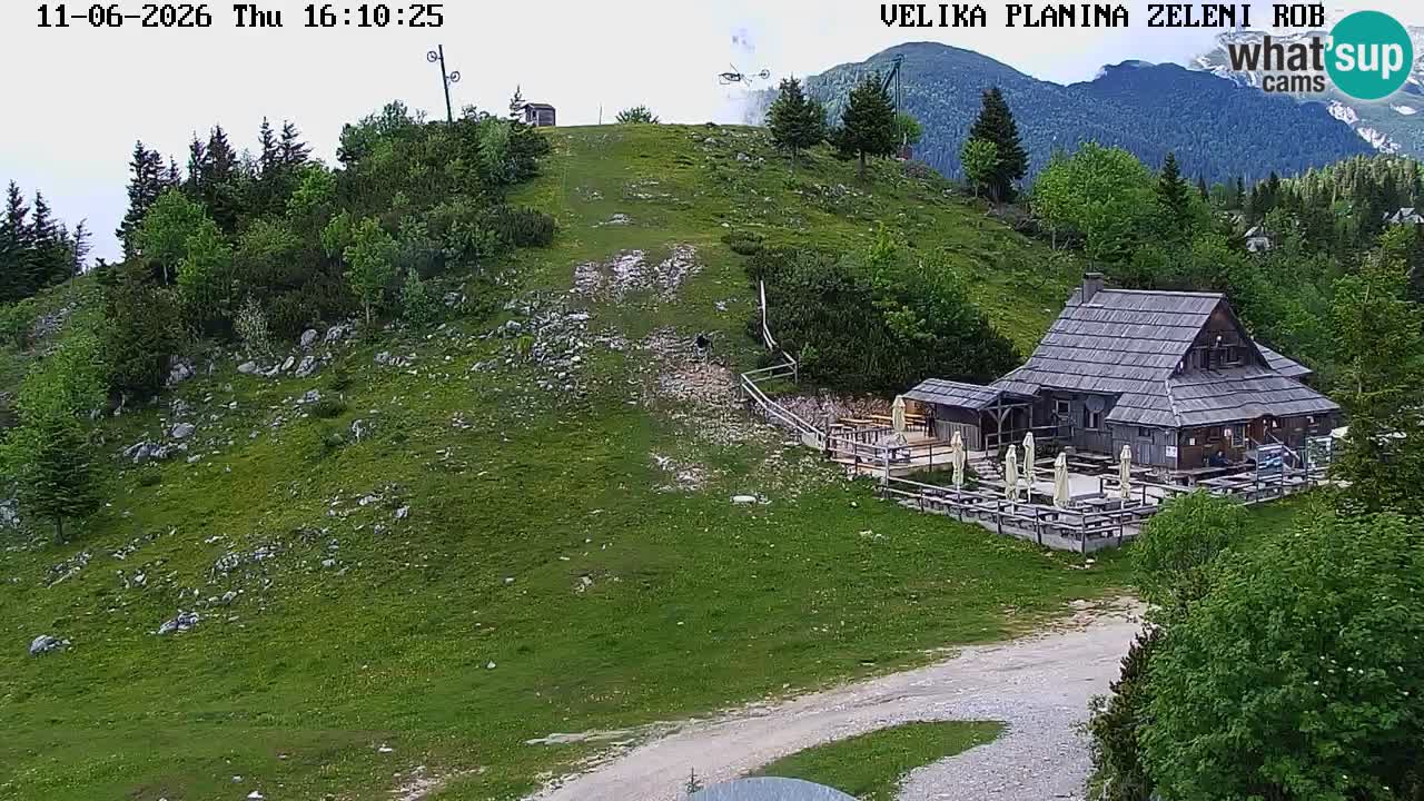 Zeleni Rob – kamera v živo | Velika Planina