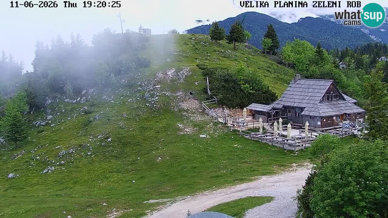 Zeleni Rob – kamera v živo | Velika Planina