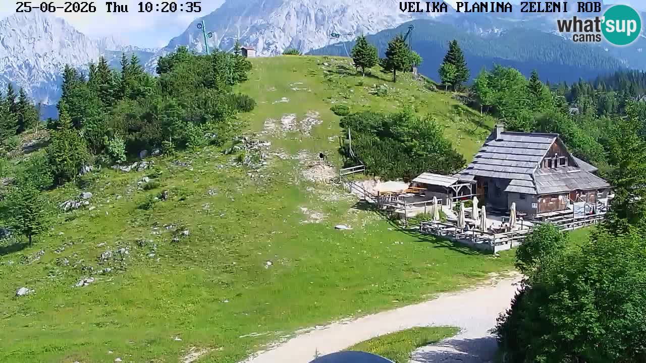 Zeleni Rob – kamera v živo | Velika Planina