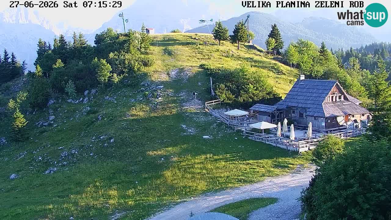 Zeleni Rob – kamera v živo | Velika Planina