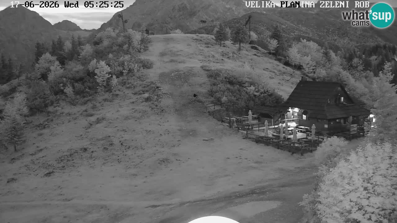 Zeleni Rob – kamera v živo | Velika Planina