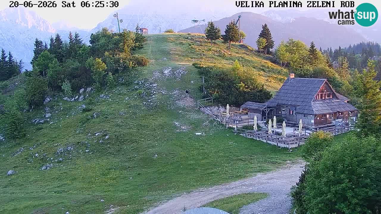 Zeleni Rob – kamera v živo | Velika Planina