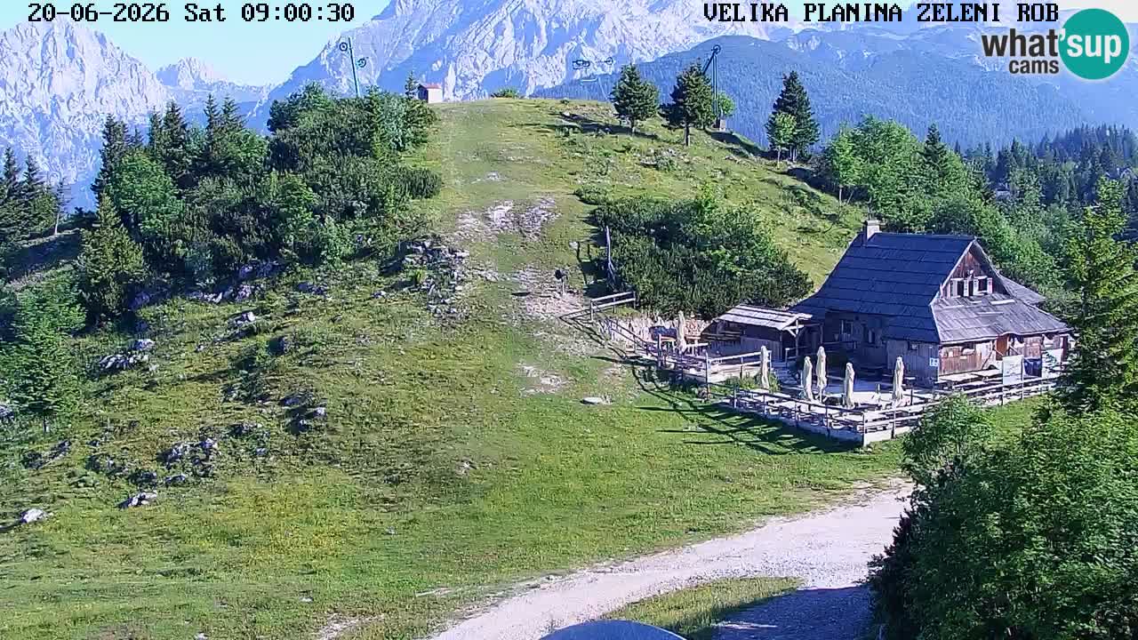 Zeleni Rob | Webcam en vivo Velika Planina