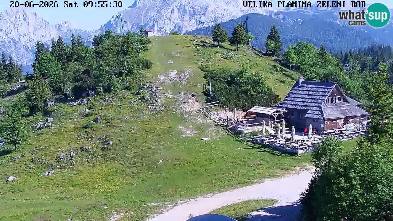 Zeleni Rob – kamera v živo | Velika Planina
