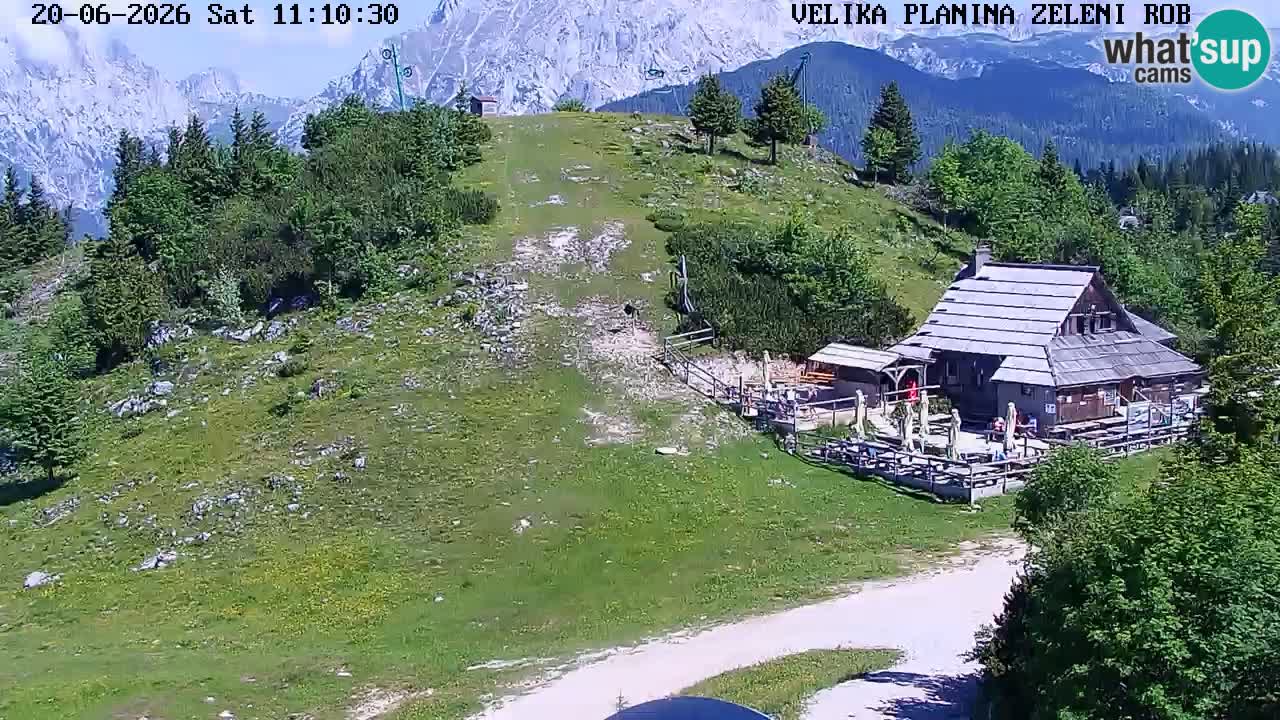 Zeleni Rob | Webcam en vivo Velika Planina