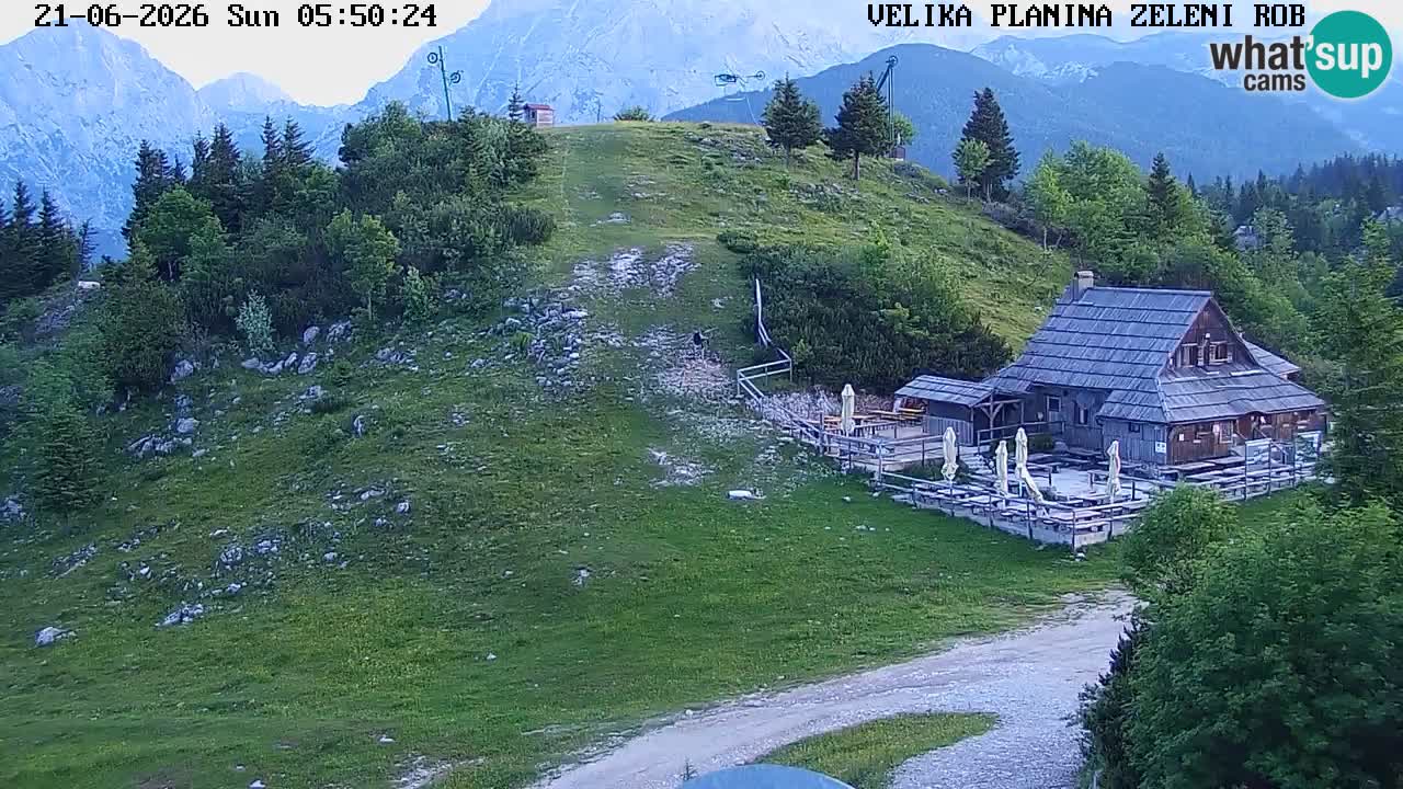 Zeleni Rob – kamera v živo | Velika Planina