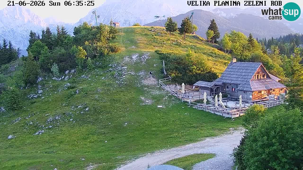 Zeleni Rob – kamera v živo | Velika Planina