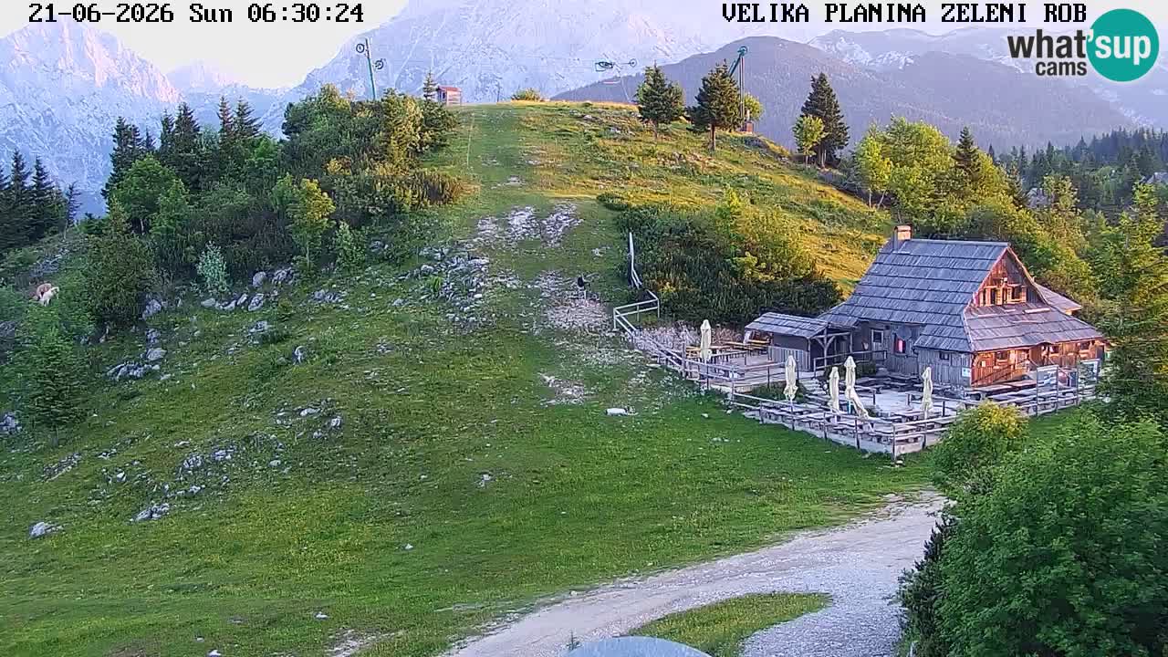 Zeleni Rob – kamera v živo | Velika Planina