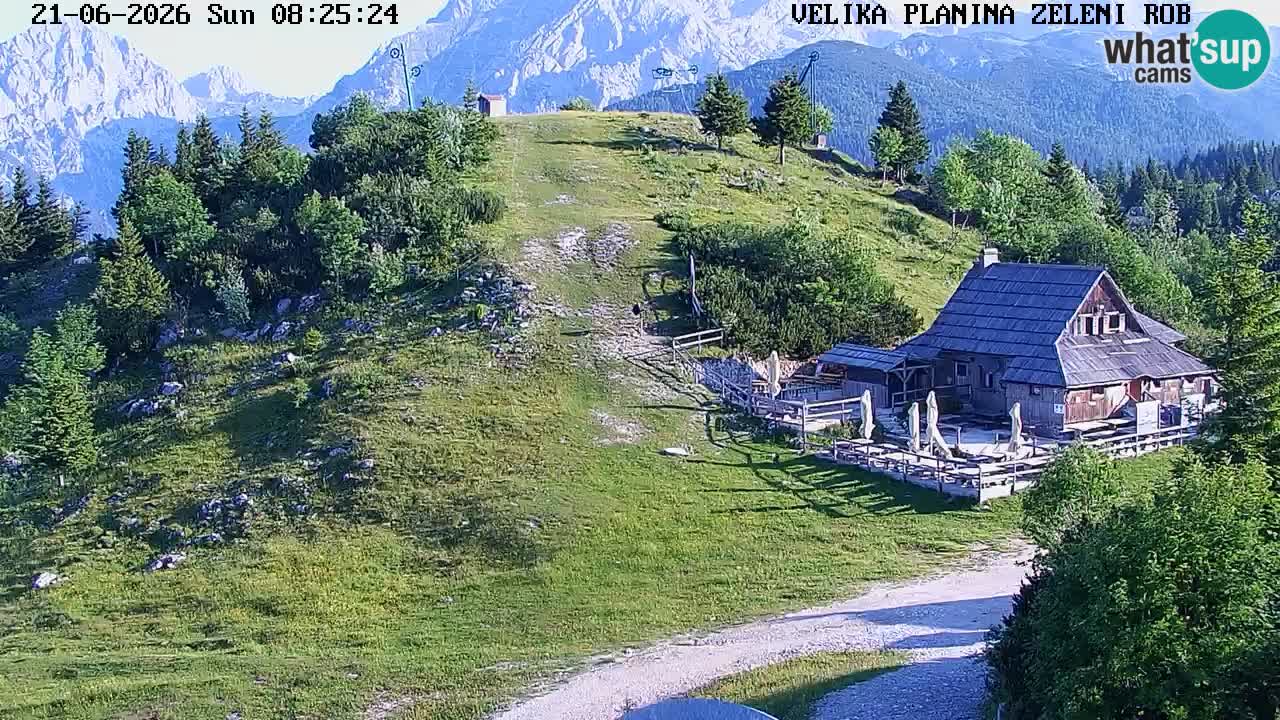 Zeleni Rob – kamera v živo | Velika Planina