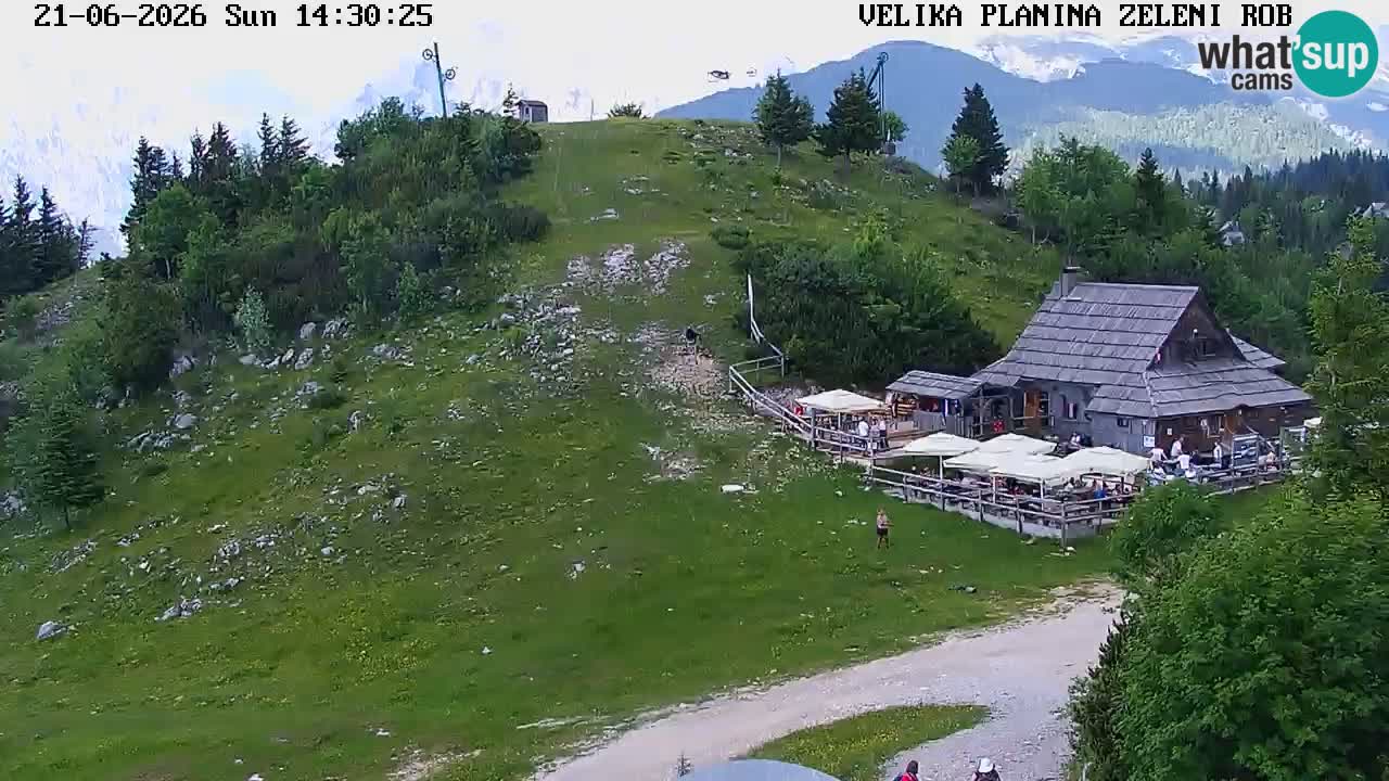 Zeleni Rob – kamera v živo | Velika Planina