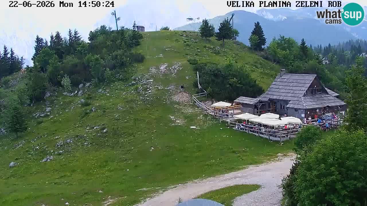 Zeleni Rob – kamera v živo | Velika Planina