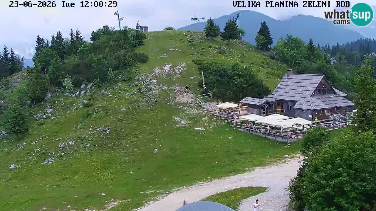 Zeleni Rob – kamera v živo | Velika Planina